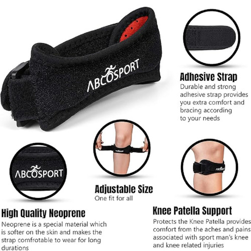 AbcoSport® Patella Knee Strap Support Band (2Pack)
