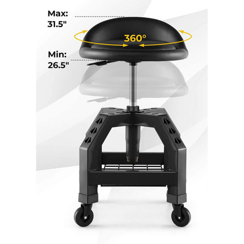 Rolling Mechanic Shop Stool with Storage - UntilGone.com