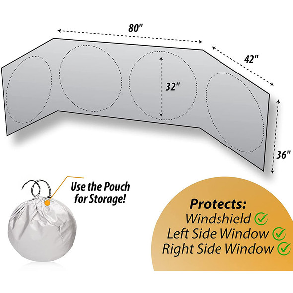 Zone Tech® Semi Truck Windshield And Side Windows Sunshade product image