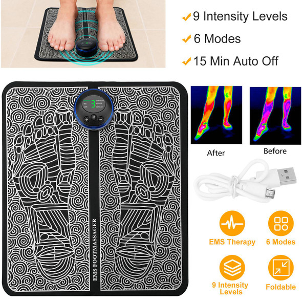 Rechargeable Electric EMS Foot Massager with 6 Modes product image