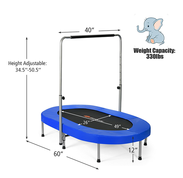 Foldable Double Mini Kids' Fitness Trampoline product image