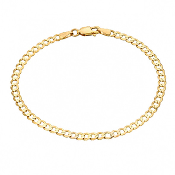14K Gold Plated Cuban Curb Link Anklet  product image