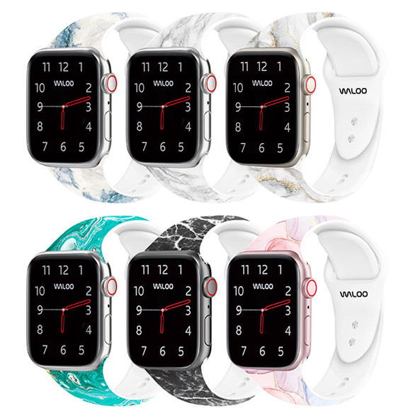 Waloo Soft Silicone Marble Pattern Replacement Band for Apple Watch product image