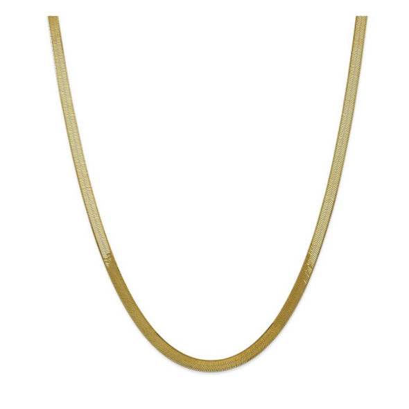 Unisex 14K Gold-Plated High Polish Flat Herringbone Chain product image