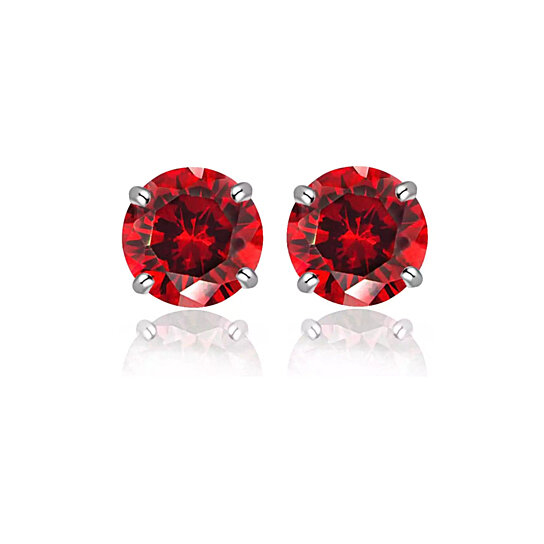 Round Jewel in Yellow and White Stud Earrings (2-Pair) product image