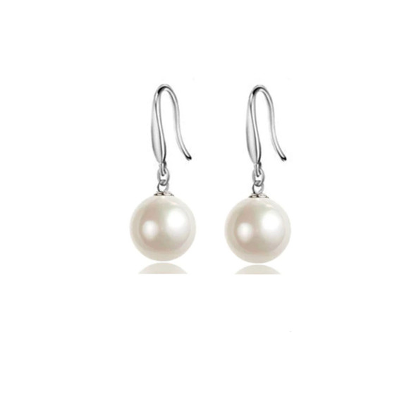 .925 Sterling Silver Hanging Pearl Earrings  product image
