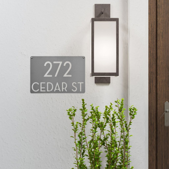 Personalized Modern Address Metal Plaque Signs product image