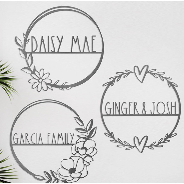 Personalized Flower Shop Metal Name Sign product image