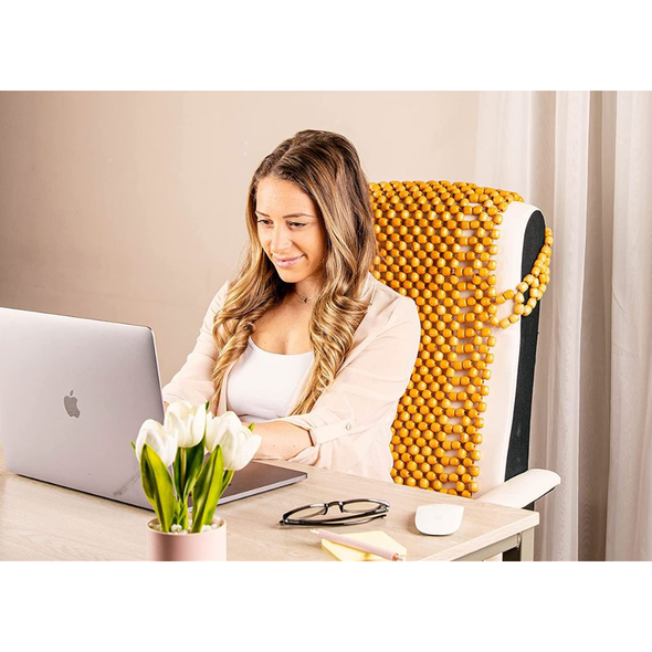 Zone Tech® Natural Wood Beaded Premium Seat Cover (1- Or 2-Pack) product image