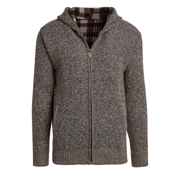 Men’s Casual Fleece Lined Sweater Jacket with Hoodie product image