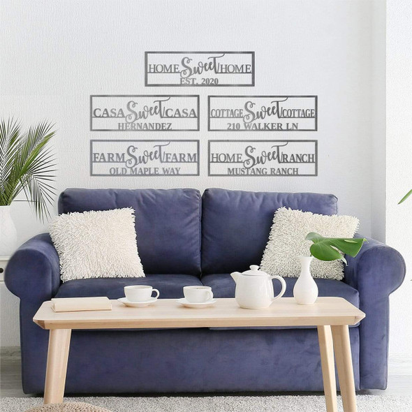 Personalized Home Sweet Home Metal Sign product image