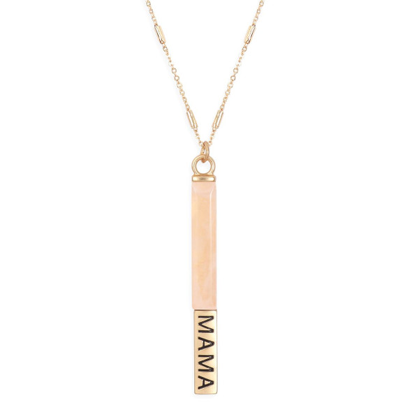 Natural Stone Pendant Bar Necklace product image
