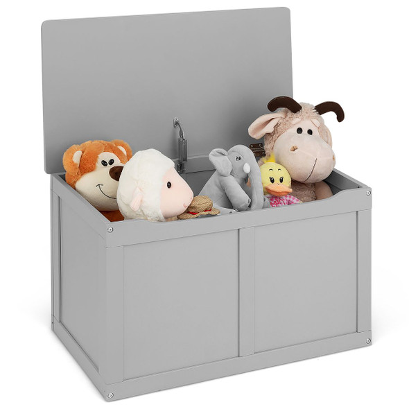 Safety Hinge Wooden Chest Organizer Toy Storage Box product image