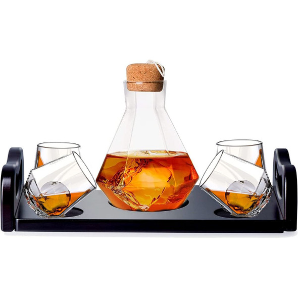 Italian Crafted Glass Decanter & Whisky Glasses Set product image