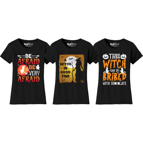 Women's Creepy Scary Short Sleeve Halloween T-Shirt product image