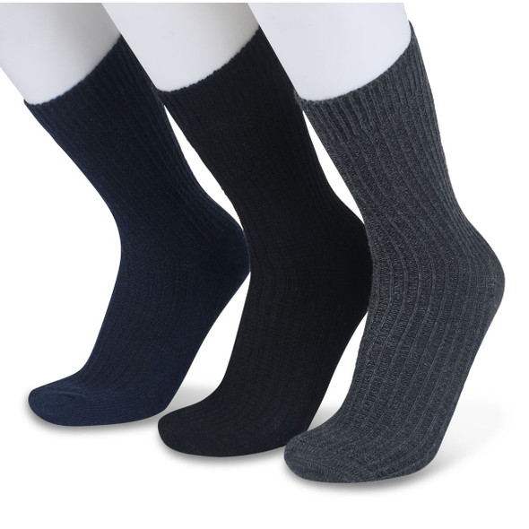 Men's Textured Knit Wool Blend Socks by GaaHuu™ (3-Pair) product image