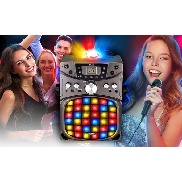 iHome® Sound Factory Deluxe Bluetooth Karaoke with Party Lights product image