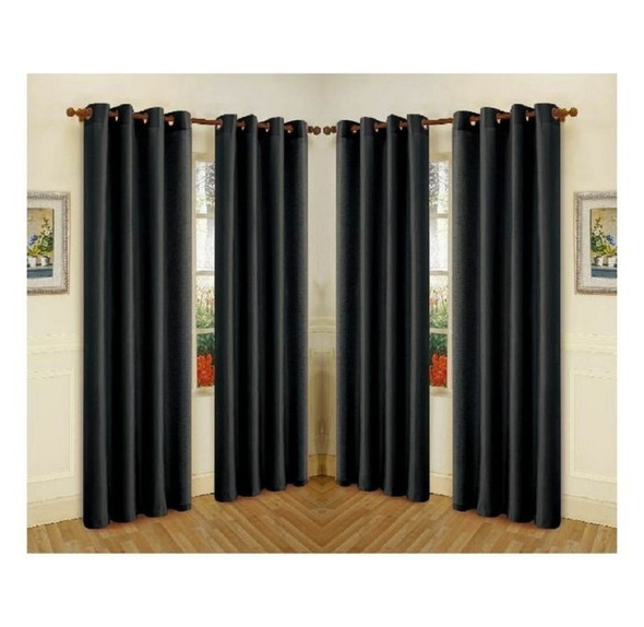 Semi-Sheer Faux Silk 84" Curtain Panels (4-Pack) product image