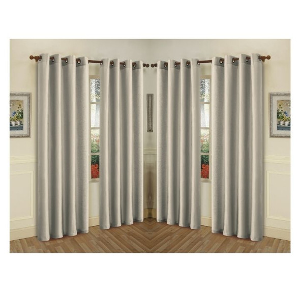 Semi-Sheer Faux Silk 84" Curtain Panels (4-Pack) product image