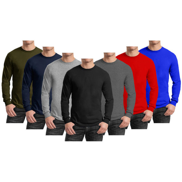 Men's Long Sleeve Crew Neck Tees (3-Pack) product image