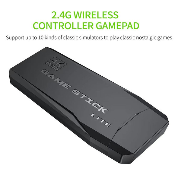 Retro 4K Game Stick Emulator with 2 Wireless Controllers product image