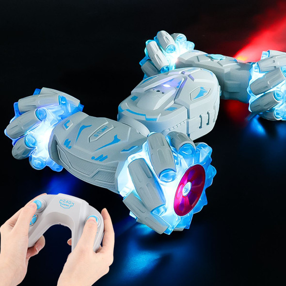 Gesture Sensing RC Stunt Car Remote Control Car Toys with Light, Music & Spray 2.4GHz Hand Controlled Toys Gifts for 8+ Boys Kids(Blue) product image