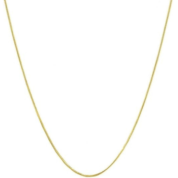 .925 Sterling Silver 18K Gold-Plated Italian-Made Octagon Mirror Snake Chain product image