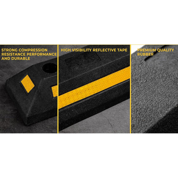 Zone Tech Heavy Duty Rubber Parking Guide (2-Pack) product image