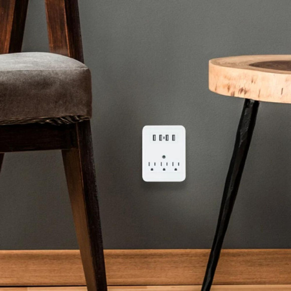 3-Port AC and 4 USB Charger with Surge Protection product image