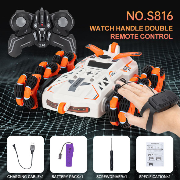 Gesture Sensing Stunt Rc Cars,2.4Ghz Rechargeable Racing Drift Hand Remote Control Clamber Car,Toy for Kids 8+Year Old Birthday Gifts Ideas for Boys & Girl(Orange) product image