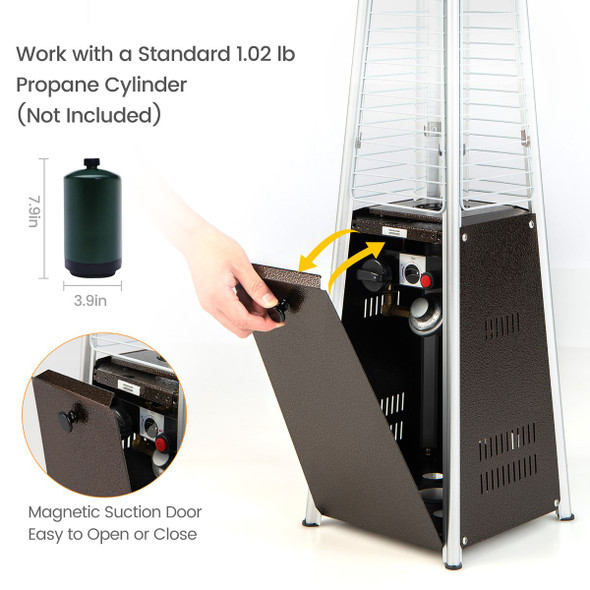 9,500BTU 35-Inch Tabletop Pyramid Propane Patio Heater product image