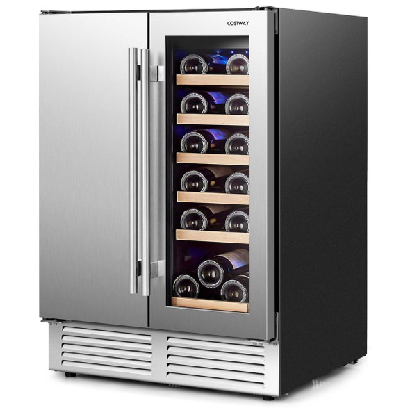 Dual-Zone Beverage and Wine Cooler Refrigerator product image