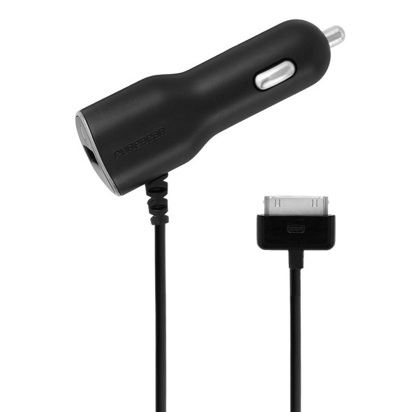 PureGear 30-Pin 10W MFI Certified Car Charger for Apple iPhone product image