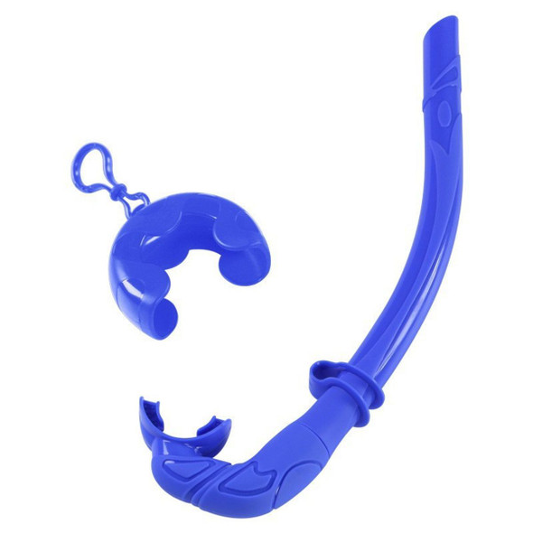 Diving Snorkel Portable Foldable Multi-color Silicone Freediving Snorkel For Swimming Diving Color Blue product image