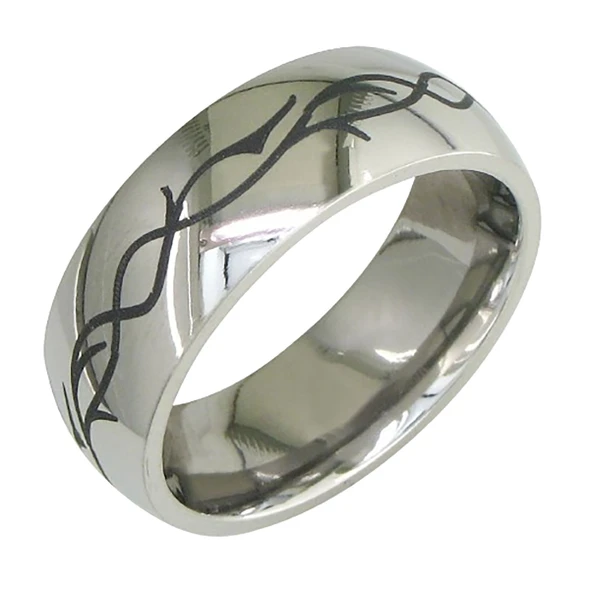 Men's 7mm Titanium Graphic Wedding Band product image
