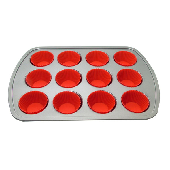 Le Chef™ 12-Cup Muffin Bakeware Set with Silicone Cup Liners product image