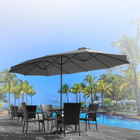 15 X 9-Foot Double-sided Large Outdoor Patio Umbrella With Crank product image