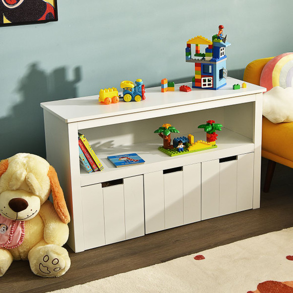 Kids' Toy Storage Cabinet 3-Drawer Chest with Wheels product image