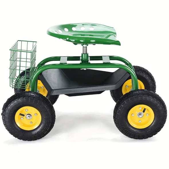 Rolling Garden Cart with Heavy Duty Tool Tray product image