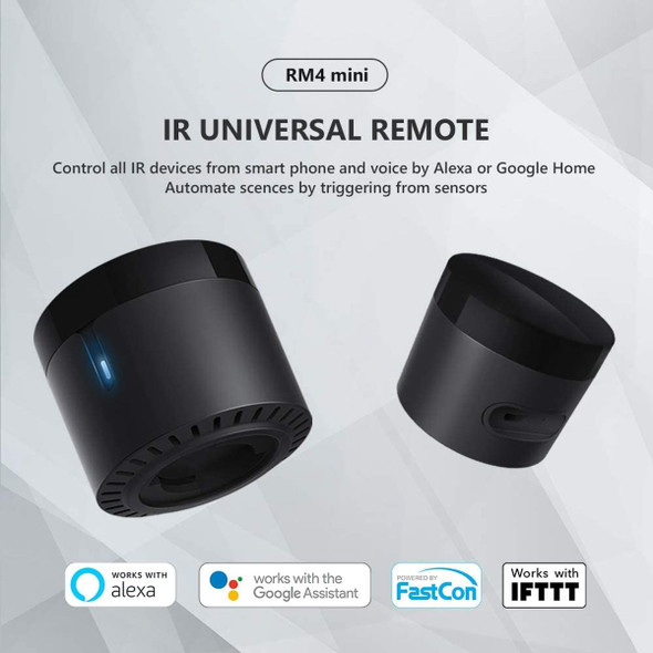 RM4 Mini IR Universal Remote Control, Automation Wi-Fi Infrared Blaster for TV Air Conditioner STB Audio, Works with Alexa, Google product image