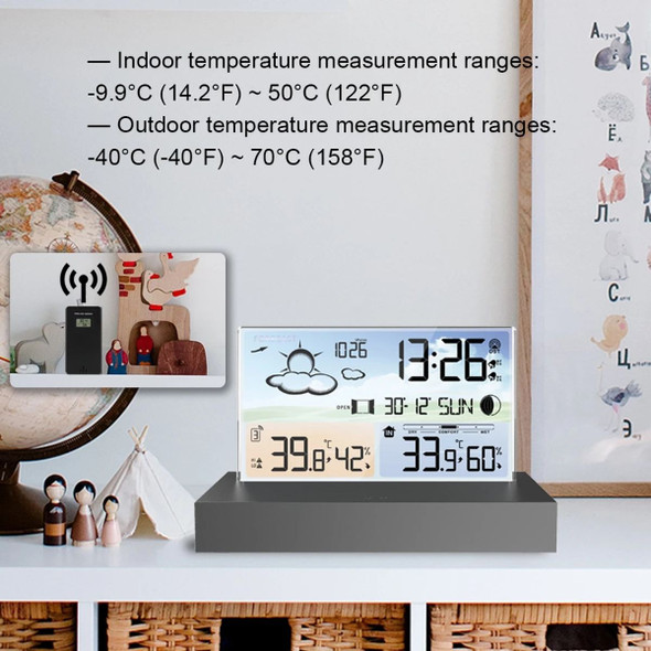 Digital Weather Station Temperature and Humidity Meter Transparent Alarm Weather Forecast Higrothermograph Outdoor Indoor product image