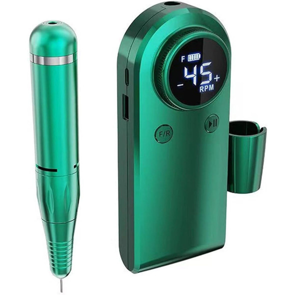 45000RPM Nail Drill Machine Rechargeable Nail File Nails Accessories Gel Nail Polish Sander Professional Tool Manicure Set Color Green product image