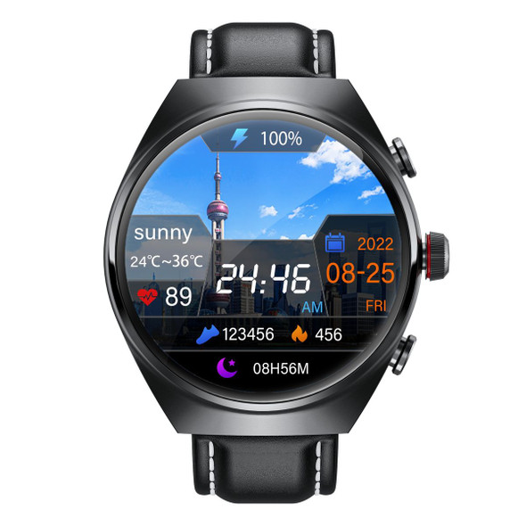 New Headset Smart Watch 2-in-1 1.53 Inch Round Screen Dual Call NFC Stainless Steel Body IP67 Mens Watches Color Black product image