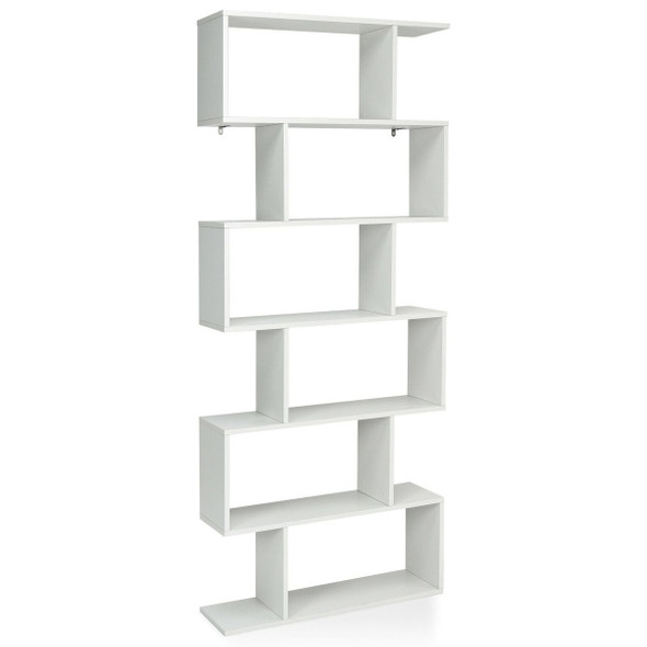 6-Tier S-Shaped Bookshelf Storage Display product image