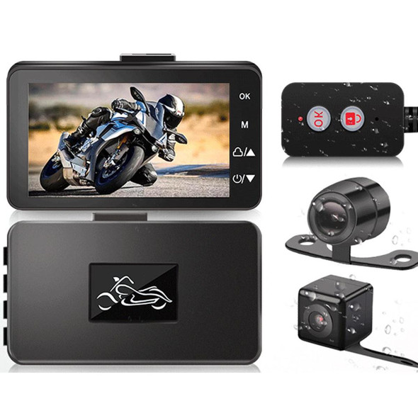 Motorcycle Dvr Camera HD 1080P Wide Angle Waterproof Night Vision Front And Rear Shooting product image