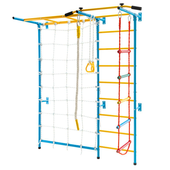 7-in-1 Indoor Jungle Gym Steel Home Playground with Monkey Bars product image