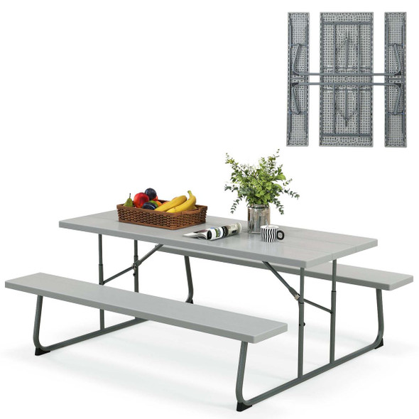 Costway Folding Picnic Table with Benches product image