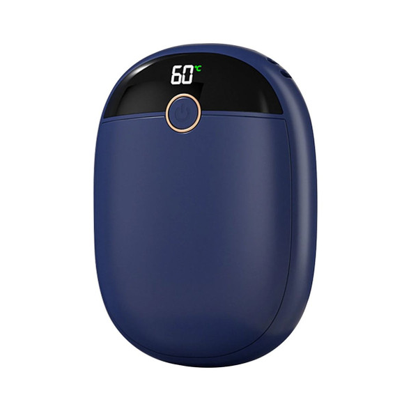 2 In 1 Portable Hand Warmer Rechargeable Pocket Heater with Digital Display for Camping Hunting Mans Woman Winter Gifts,Blue product image