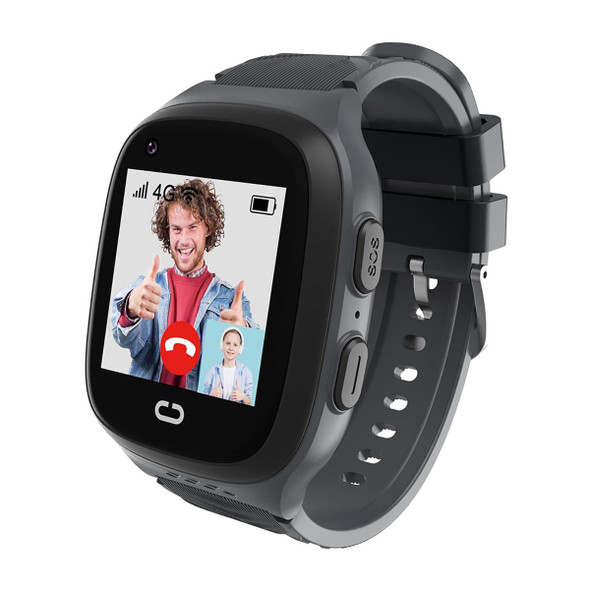 4G Kids Smart Watch with GPS Tracker,  One Key SOS Call Voice Chat Camera Alarm Clock Touch Screen Watch for Kids Boys Gifts (Black) product image