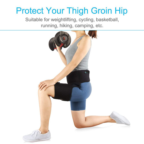 Hip Thigh Support and Groin Compression Brace for Sciatic Nerve Pain, Hamstring Injury Recovery and Rehabilitation for Men and Women product image